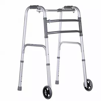 Gehhilfe VITEA CARE VCBP0031 Aluminium, einstellbare Höhe 82–100 cm, Breite 600 mm, max. Belastung 110 kg, 12 cm Räder