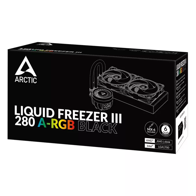 ARCTIC Liquid Freezer III 280 A-RGB - Multi-kompatibler All-in-One CPU-Wasserkühler mit A-RGB
