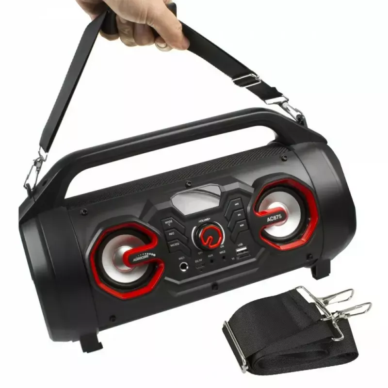 Tragbarer Lautsprecher Bazooka Audiocore AC875, Schwarz