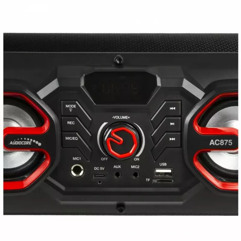 Tragbarer Lautsprecher Bazooka Audiocore AC875, Schwarz