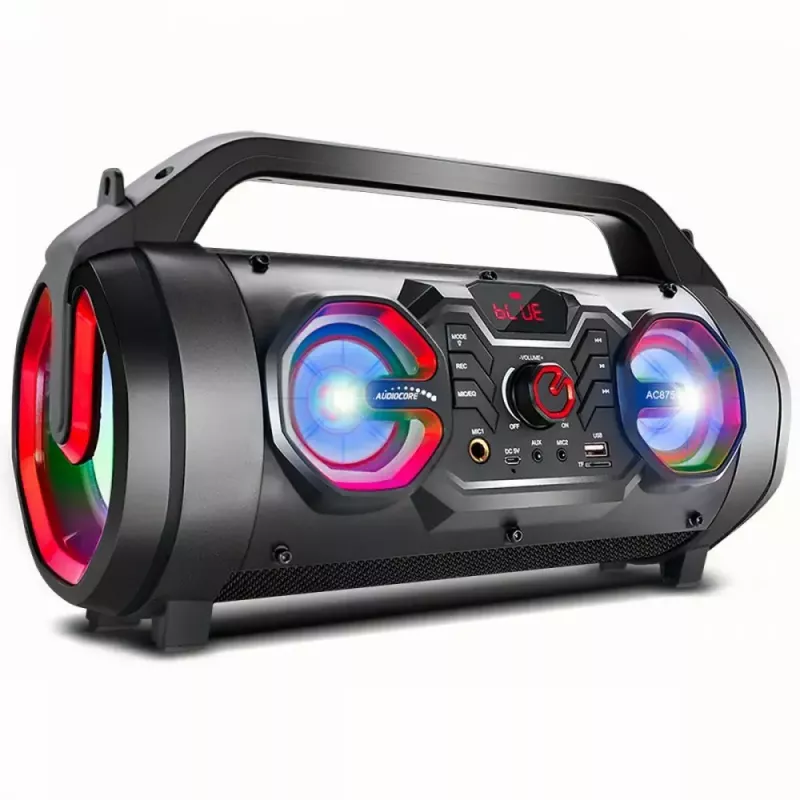 Tragbarer Lautsprecher Bazooka Audiocore AC875, Schwarz