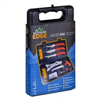 Feststehendes Jagdmesser-Set Outdoor Edge Jaeger Pak 02OE069 mit Messer und Werkzeugen für die Wildverarbeitung