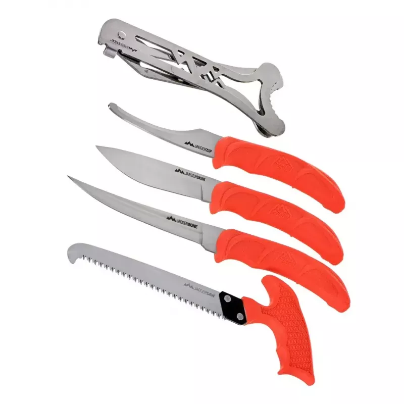 Feststehendes Jagdmesser-Set Outdoor Edge Jaeger Pak 02OE069 mit Messer und Werkzeugen für die Wildverarbeitung