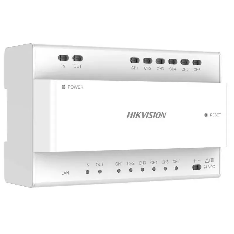 Video-Verteiler Hikvision DS-KAD706Y-S 6 Kanäle 1HE Rack-Einbau