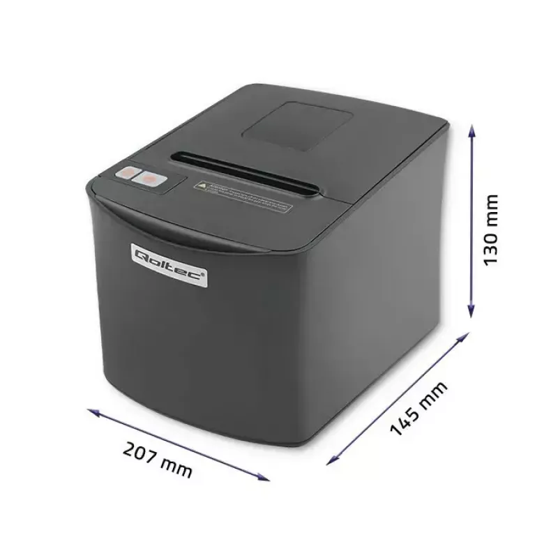 Thermo-Bondrucker QOLTEC 50256 mit USB-Schnittstelle – kompakter POS-Drucker