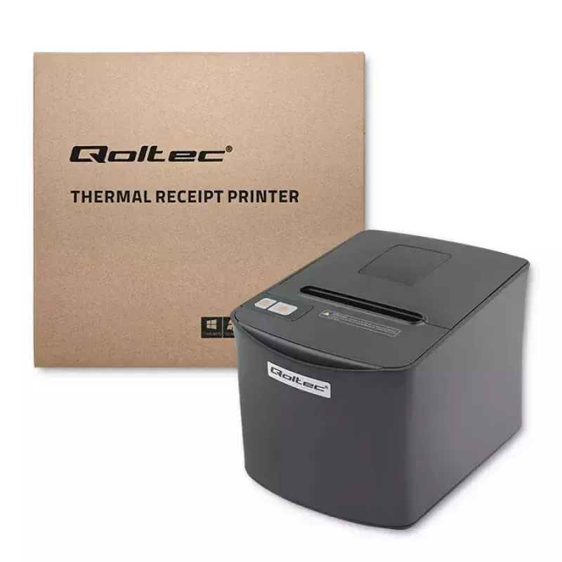 Thermo-Bondrucker QOLTEC 50256 mit USB-Schnittstelle – kompakter POS-Drucker