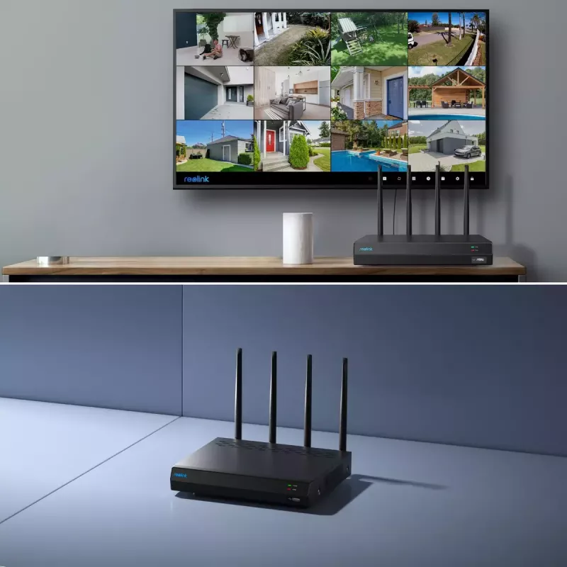 Reolink NVS12W 12-Kanal Wi-Fi 6 NVR 16MP Unterstützung 2TB HDD
