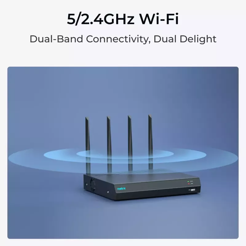 Reolink NVS12W 12-Kanal Wi-Fi 6 NVR 16MP Unterstützung 2TB HDD