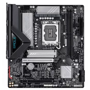 GIGABYTE B860M EAGLE Mainboard - Intel Core Ultra Series CPUs, 6+1+2+1 Phasen VRM, bis zu 9066 MHz DDR5, 1x PCIe 5.0 + 1x PCIe 4.0 M.2, 2,5 GbE LAN, USB 3.2 Gen 1