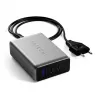 Mobiles Ladegerät Satechi ST-TC100GM-EU, 100 W, 2× USB-C, AC-Eingang 100–240 V, grau
