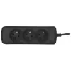 Stromverlängerungskabel ActiveJet COMBO-IEC-3G/1.5M — 3-adriges IEC-Kabel, 1,5 m, 3 AC-Steckdosen, 230 V/50 Hz, 10 A, schwarz