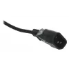 Stromverlängerungskabel ActiveJet COMBO-IEC-3G/1.5M — 3-adriges IEC-Kabel, 1,5 m, 3 AC-Steckdosen, 230 V/50 Hz, 10 A, schwarz