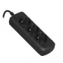 Stromverlängerungskabel ActiveJet COMBO-IEC-3G/1.5M — 3-adriges IEC-Kabel, 1,5 m, 3 AC-Steckdosen, 230 V/50 Hz, 10 A, schwarz