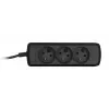 Steckdosenleiste ActiveJet 3GNU-1.5M-C — 3 Steckdosen, 1,5 m Kabel, 230 V, 10 A, schwarz