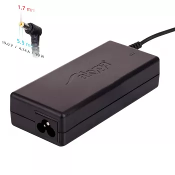 Laptop-Netzteil Akyga AK-ND-12 90W 19V 4,74A AC/DC, 100–250V Eingang, schwarz