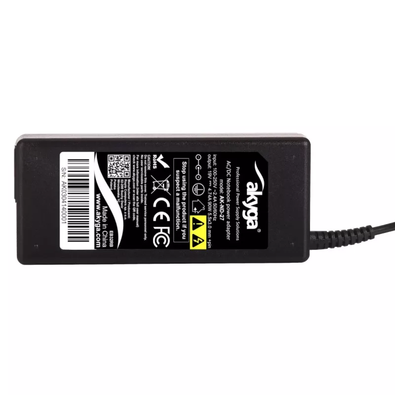 Netzteil Akyga AK-ND-27 90 W 19 V 4,74 A AC/DC Indoor-Laptop-Ladegerät, schwarz
