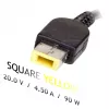 AKYGA Notebook-Netzteil – 20 V/4,5 A, 90 W Leistung und schlank Tip (auch bekannt als Square Gelb) Stecker