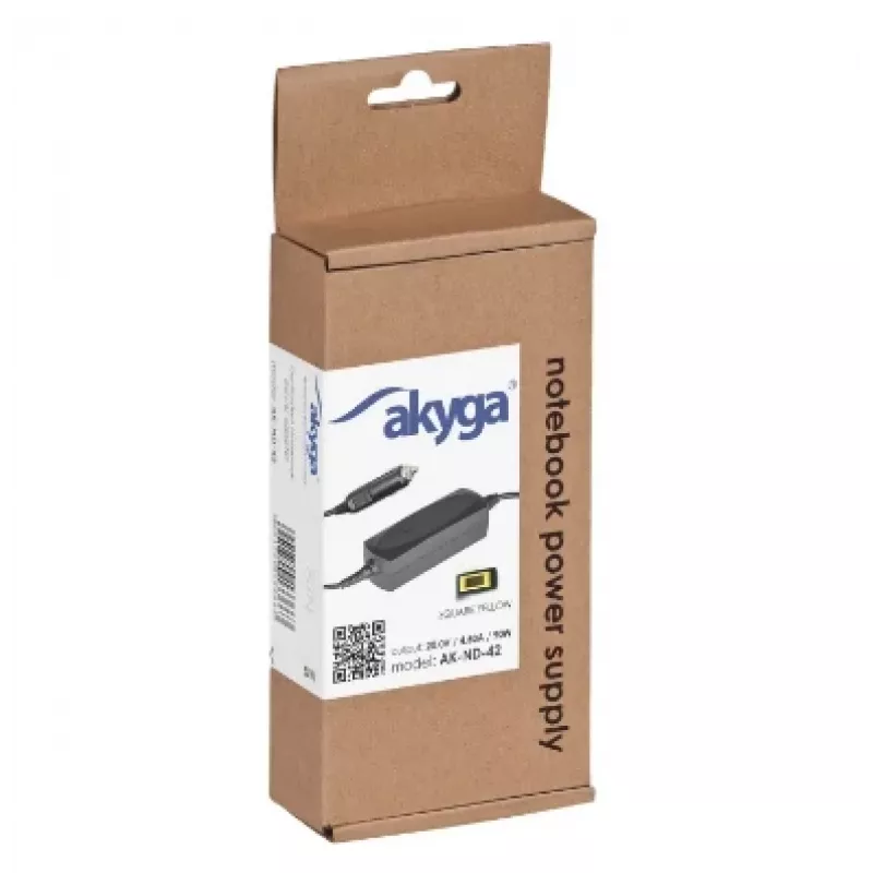 AKYGA Notebook-Netzteil – 20 V/4,5 A, 90 W Leistung und schlank Tip (auch bekannt als Square Gelb) Stecker