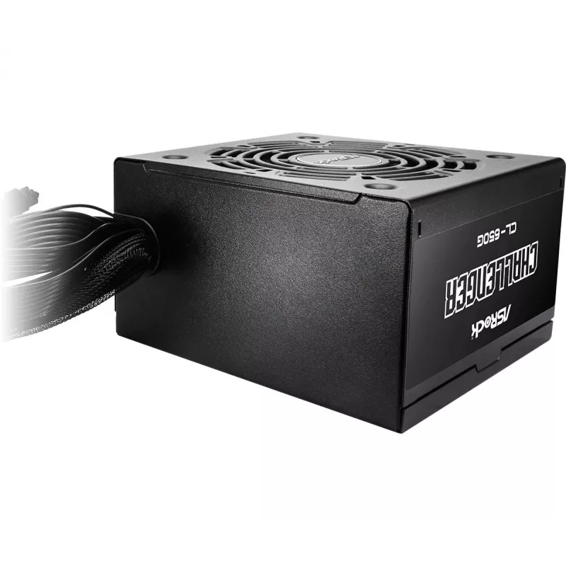 Netzteil ASROCK CL-650G Challenger 650 W 20+4 pin ATX 80 PLUS Gold, 120 mm Lüfter, schwarz
