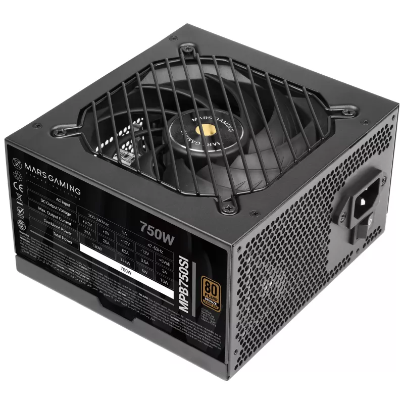 Mars Gaming MPB750SI Netzteil 750 W 24-Pin ATX ATX Schwarz