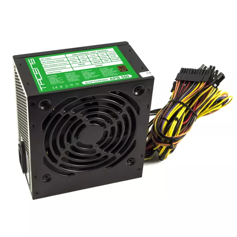 Tacens APB550B Netzteil 550 W 20+4 pin ATX ATX Schwarz
