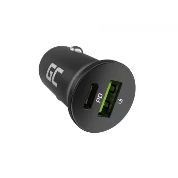 Auto-Ladegerät Grün Cell CADM-GC-38AC 38W, 1x USB-C (PD 3.0) + 1x USB-A, Aluminiumgehäuse, schwarz