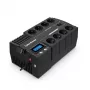 Unterbrechungsfreie Stromversorgung CYBERPOWER BR1000ELCD — Line-Interactive USV 1 kVA (600 W), 8x Typ E-Ausgänge, LCD, AVR, 4 ms Reaktionszeit