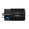 Unterbrechungsfreie Stromversorgung CYBERPOWER BR1000ELCD — Line-Interactive USV 1 kVA (600 W), 8x Typ E-Ausgänge, LCD, AVR, 4 ms Reaktionszeit