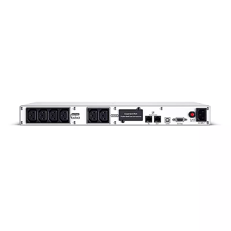 Unterbrechungsfreie Stromversorgung CYBERPOWER OR1000ERM1U — 1 kVA (600 W), Line-Interactive, Rackmount 1U, 6× C13-Ausgänge, LCD, Silber