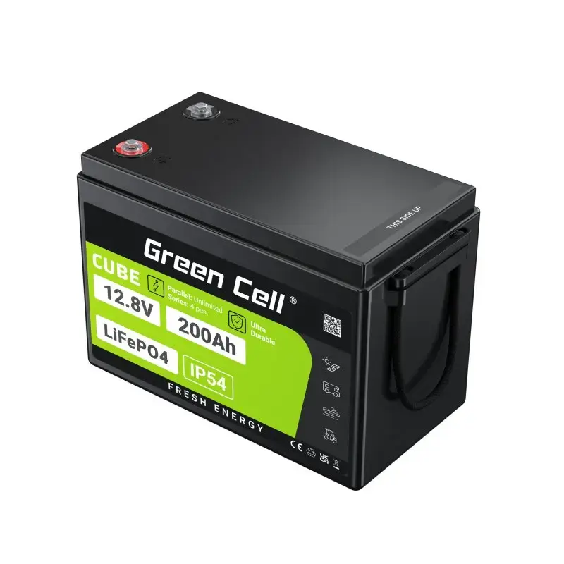 UPS-Batterie Green Cell LFPGC12V200AH Lithium-Eisenphosphat 12,8 V 200 Ah, 395×195×275 mm, 20,5 kg