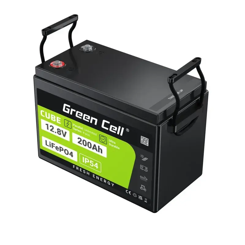 UPS-Batterie Green Cell LFPGC12V200AH Lithium-Eisenphosphat 12,8 V 200 Ah, 395×195×275 mm, 20,5 kg