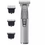 Barttrimmer Adler AD 2836S, kabelloser Lithium-Akku, 0,9–6 mm, 4 Längenstufen, Edelstahlklingen, silber