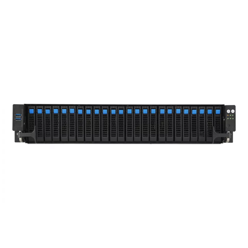 ASUS RS521A-E12-RS24U Socket SP5 Rack (2U) Schwarz, Silber