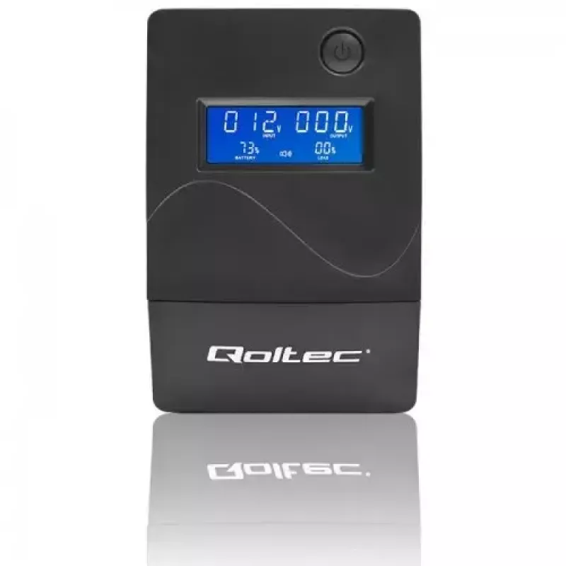 Unterbrechungsfreie Stromversorgung Qoltec Monolith 0,85 kVA 480 W 2 AC-Steckdosen