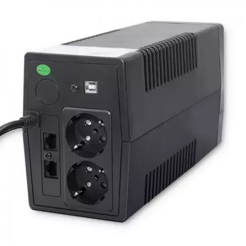 Unterbrechungsfreie Stromversorgung Qoltec Monolith 0,85 kVA 480 W 2 AC-Steckdosen