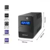Unterbrechungsfreie Stromversorgung Qoltec Monolith 0,85 kVA 480 W 2 AC-Steckdosen