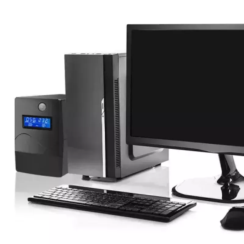 Unterbrechungsfreie Stromversorgung Qoltec Monolith 0,85 kVA 480 W 2 AC-Steckdosen