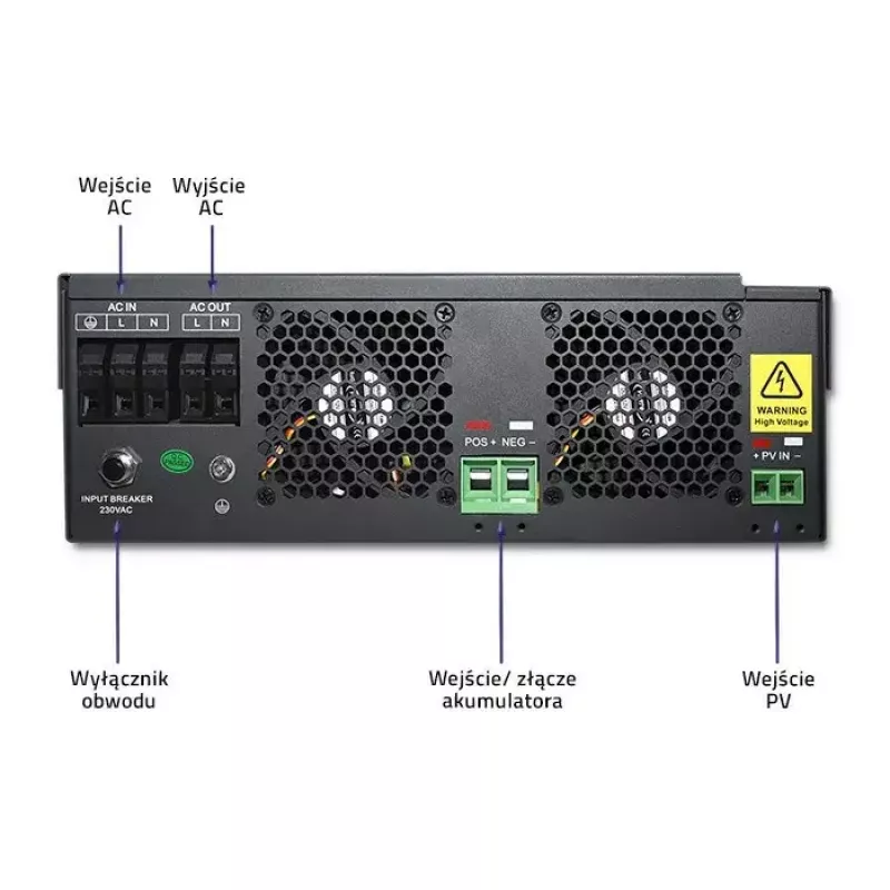 Qoltec 53886 Off-Grid-Hybrid-Solarwechselrichter, 3,5 kW, 100 A MPPT, 24 V, reine Sinuswelle