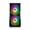 PC-Gehäuse MODECOM AMIRANI ARGB Midi Tower, schwarz, Temperglas, 2x200mm Front- + 1x120mm Rücklüfter, USB-A 2x, USB-C 1x, unterstützt ATX/ITX, GPU bis 35 cm