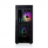 PC-Gehäuse MODECOM AMIRANI ARGB Midi Tower, schwarz, Temperglas, 2x200mm Front- + 1x120mm Rücklüfter, USB-A 2x, USB-C 1x, unterstützt ATX/ITX, GPU bis 35 cm