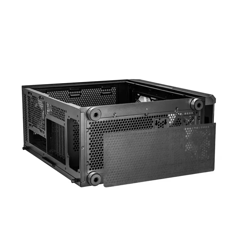 PC-Gehäuse MODECOM AMIRANI ARGB Midi Tower, schwarz, Temperglas, 2x200mm Front- + 1x120mm Rücklüfter, USB-A 2x, USB-C 1x, unterstützt ATX/ITX, GPU bis 35 cm
