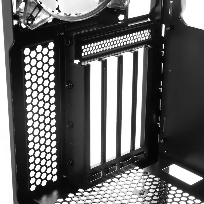 PC-Gehäuse MODECOM AMIRANI ARGB Midi Tower, schwarz, Temperglas, 2x200mm Front- + 1x120mm Rücklüfter, USB-A 2x, USB-C 1x, unterstützt ATX/ITX, GPU bis 35 cm
