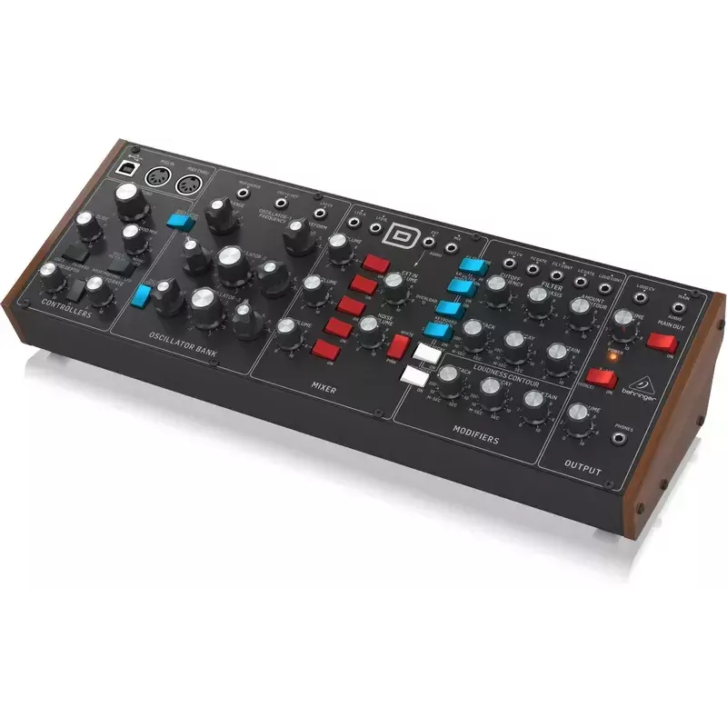 Synthesizer Behringer Model D Schwarz Gehäusefarbe Schwarz Stromquelle DC AC