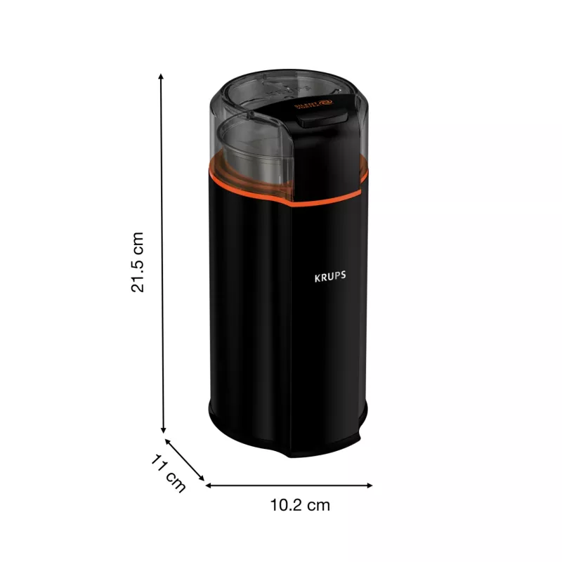 Klingenmühle Krups Silent Vortex GX3328 175 W Schwarz 90 g Kapazität