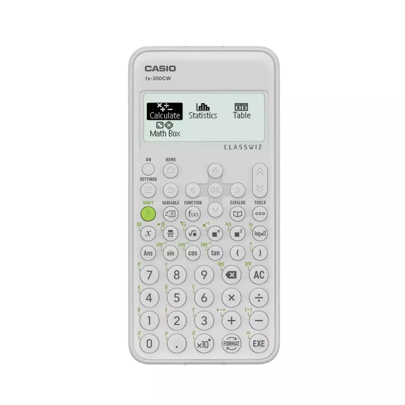 Wissenschaftlicher Taschenrechner CASIO ClassWiz FX-350EX Pocket — 16-stellig, 2-zeiliges Display, batteriebetrieben, grau, Taschenformat