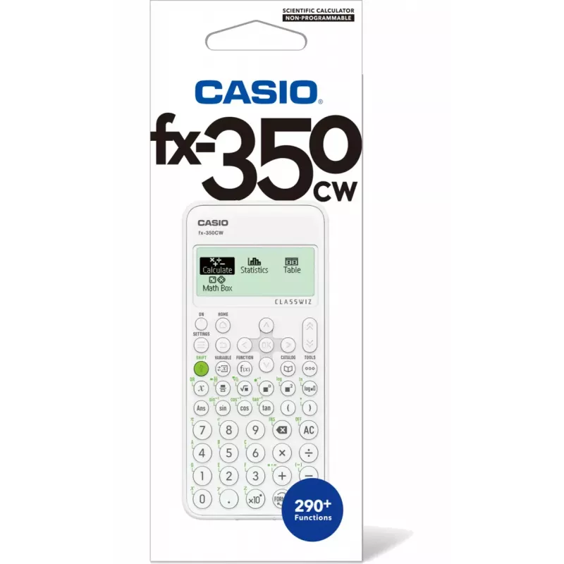 Wissenschaftlicher Taschenrechner CASIO ClassWiz FX-350EX Pocket — 16-stellig, 2-zeiliges Display, batteriebetrieben, grau, Taschenformat