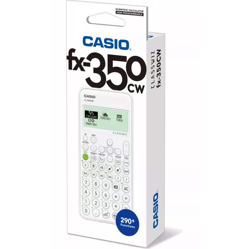 Wissenschaftlicher Taschenrechner CASIO ClassWiz FX-350EX Pocket — 16-stellig, 2-zeiliges Display, batteriebetrieben, grau, Taschenformat