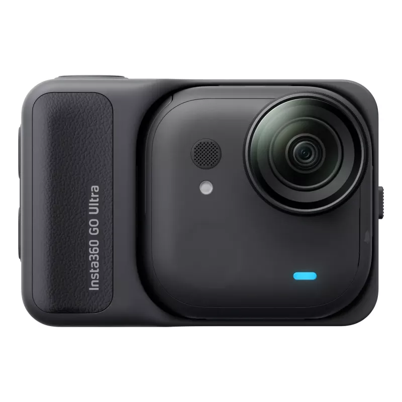Action-Sportkamera Insta360 GO Ultra Standard Schwarz – 4K Ultra HD 3840×2880, 1/1,28-Zoll-Sensor, 240 fps, Wi‑Fi, integrierte Anzeige, MicroSD, 52,9 g