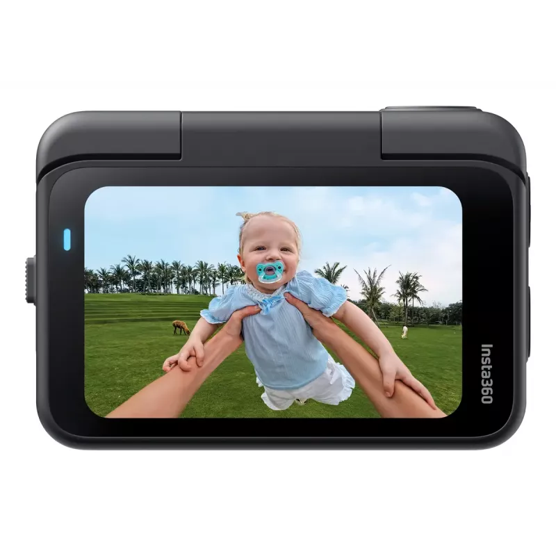 Action-Sportkamera Insta360 GO Ultra Standard Schwarz – 4K Ultra HD 3840×2880, 1/1,28-Zoll-Sensor, 240 fps, Wi‑Fi, integrierte Anzeige, MicroSD, 52,9 g