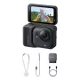 Action-Sportkamera Insta360 GO Ultra Standard Schwarz – 4K Ultra HD 3840×2880, 1/1,28-Zoll-Sensor, 240 fps, Wi‑Fi, integrierte Anzeige, MicroSD, 52,9 g